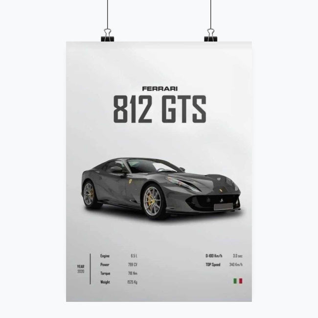 Ferrari 812 GTS - Plakat pionowy A1-A4