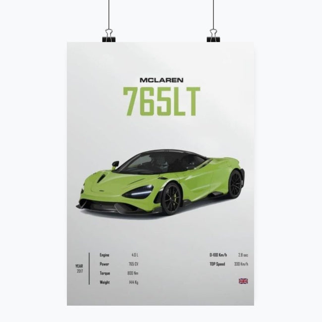 McLaren 765LT - Plakat pionowy A1-A4