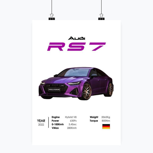 Audi RS 7 - Plakat pionowy A1-A4
