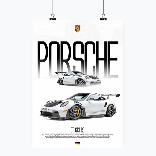 Porsche 911 GT3RS - Plakat pionowy A1-A4