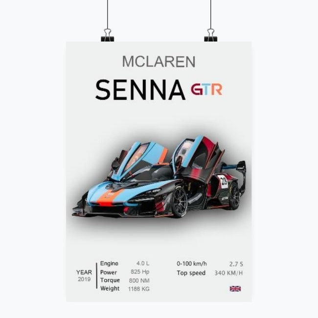 McLaren Senna GTR - Plakat pionowy A1-A4