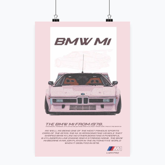 BMW M1 - Plakat pionowy A1-A4