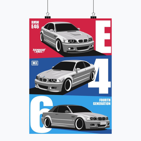 BMW E46 - Plakat pionowy A1-A4