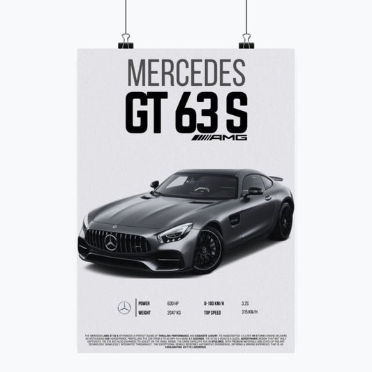 Mercedes AMG GT 63S - Plakat pionowy A1-A4
