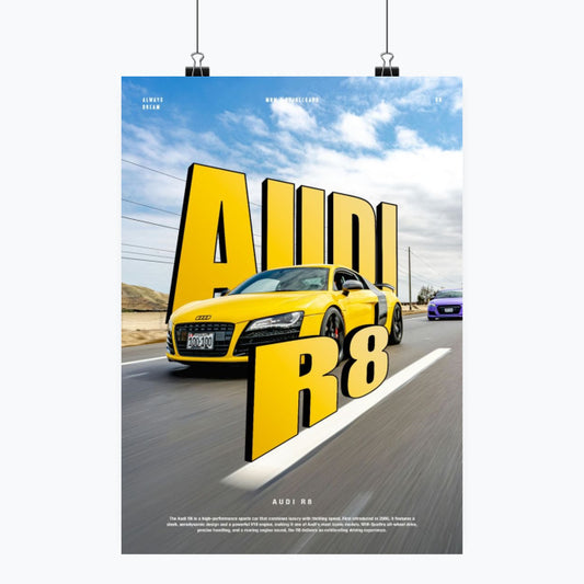 Audi R8 - Plakat pionowy A1-A4