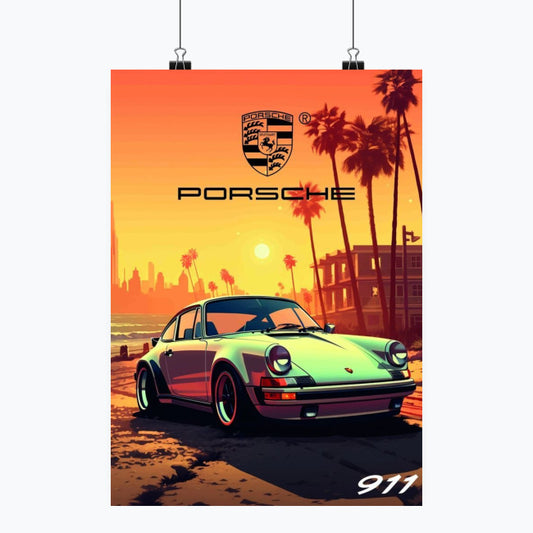 Porsche 911 - Plakat pionowy A1-A4