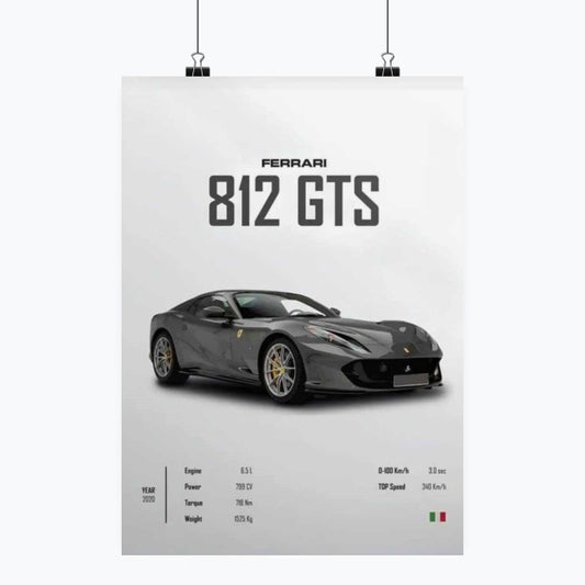 Ferrari 812 GTS - Plakat pionowy A1-A4