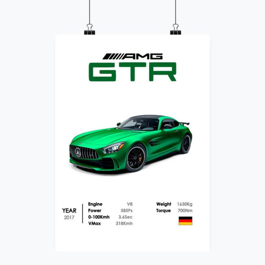 Mercedes AMG GTR - Plakat pionowy A1-A4