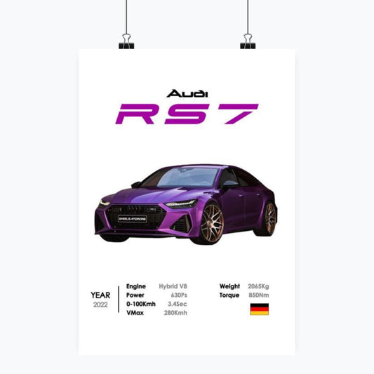 Audi RS 7 - Plakat pionowy A1-A4
