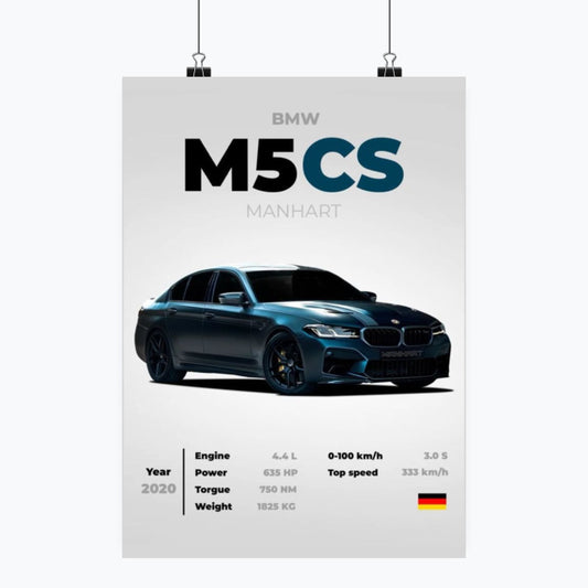 BMW M5 CS - Plakat pionowy A1-A4