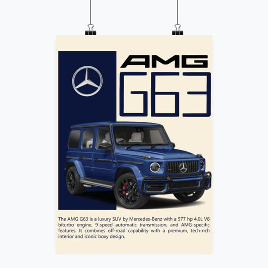 Mercedes AMG G63 - Plakat pionowy A1-A4