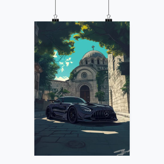 Mercedes AMG GT - Plakat pionowy A1-A4