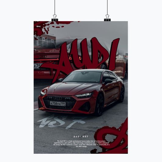 Audi RS7 - Plakat pionowy A1-A4