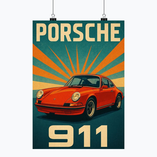 Porsche 911 - Plakat pionowy A1-A4