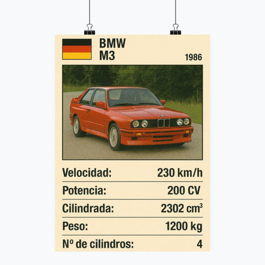 BMW M3 - Plakat pionowy A1-A4