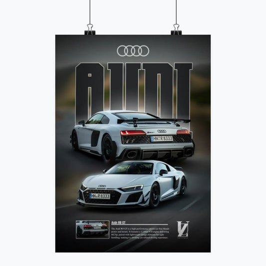 Audi R8 GT - Plakat pionowy A1-A4