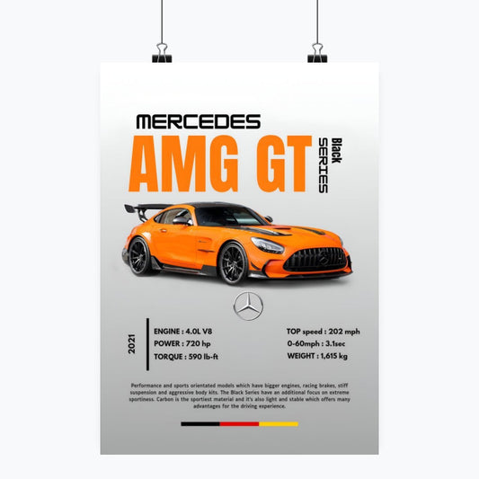 Mercedes AMG GT - Plakat pionowy A1-A4
