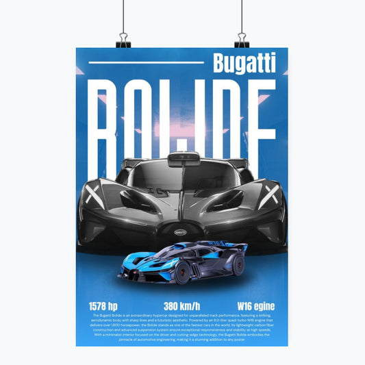 Bugatti Bolide - Plakat pionowy A1-A4