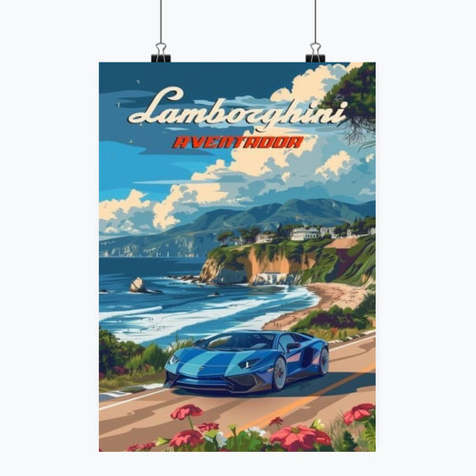 Lamborghini Aventador - Plakat pionowy A1-A4