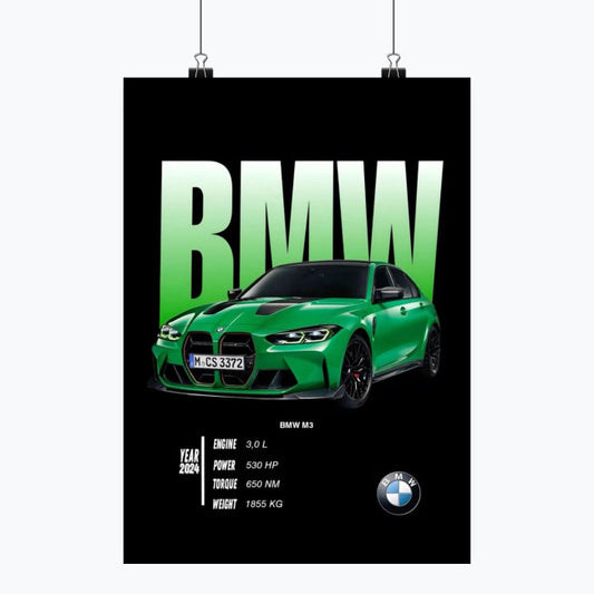 BMW M3 - Plakat pionowy A1-A4