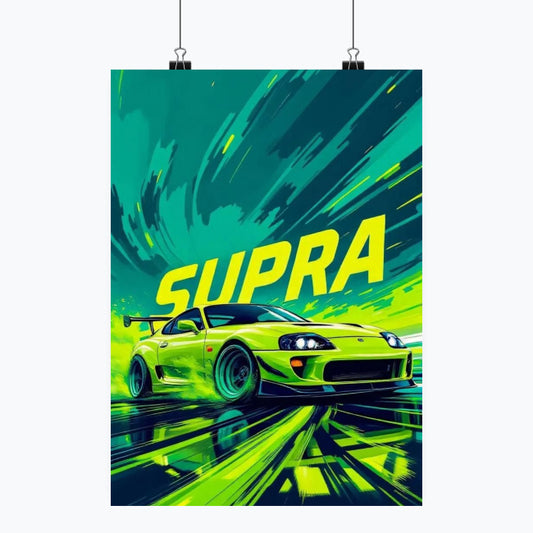 Toyota Supra - Plakat pionowy A1-A4