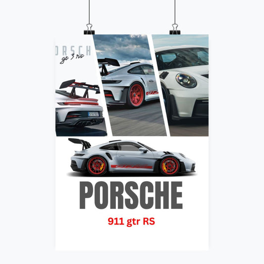 Porsche GT3RS - Plakat pionowy A1-A4
