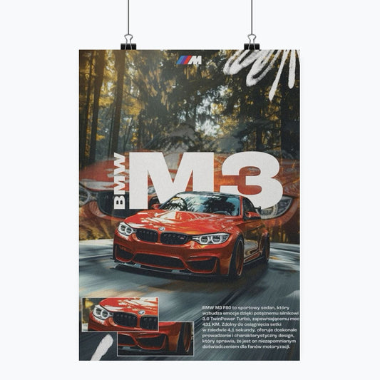 BMW M3 - Plakat pionowy A1-A4