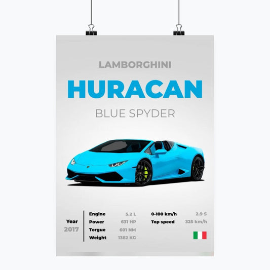 Lamborghini Huracan - Plakat pionowy A1-A4