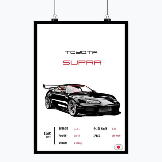 Toyota Supra - Plakat pionowy A1-A4