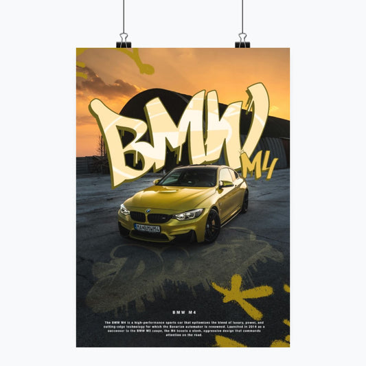 BMW M4 - Plakat pionowy A1-A4
