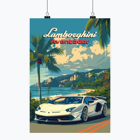 Lamborghini Aventador - Plakat pionowy A1-A4