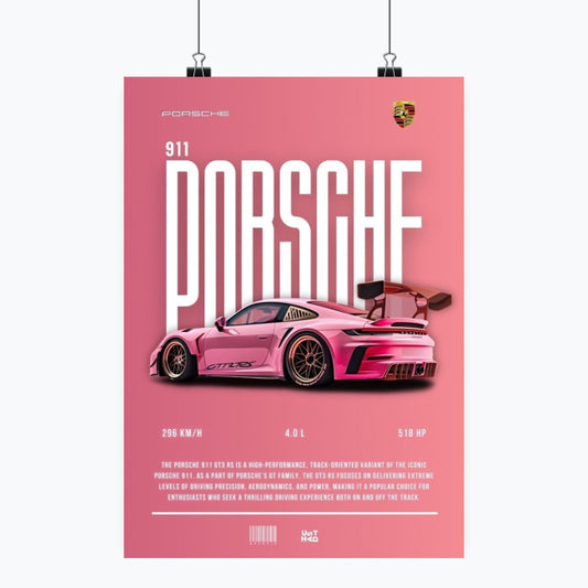 Porsche 911 - Plakat pionowy A1-A4