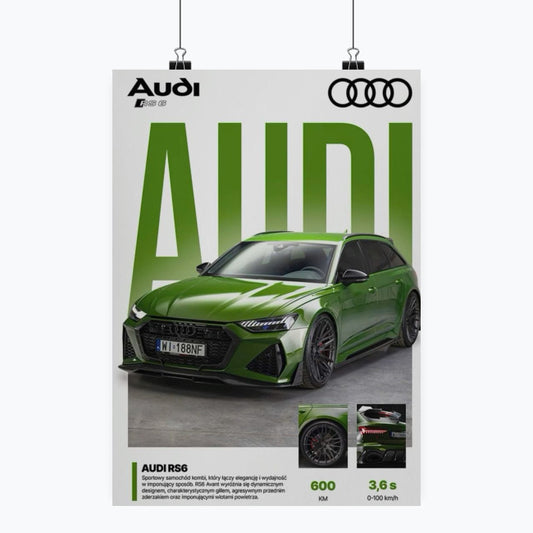 Audi RS6 - Plakat pionowy A1-A4