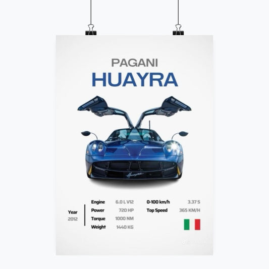 Pagani Huayra - Plakat pionowy A1-A4