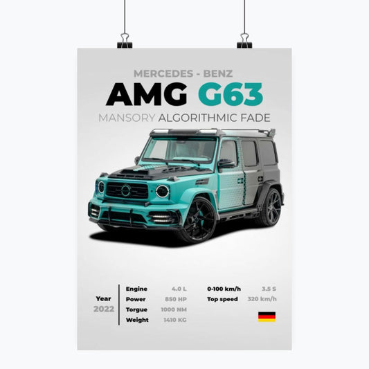 Mercedes AMG G63 - Plakat pionowy A1-A4