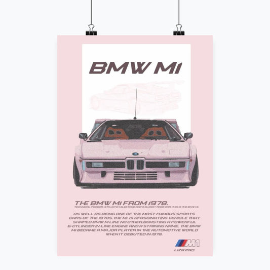 BMW M1 - Plakat pionowy A1-A4